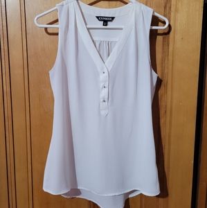 Express white sleeveless blouse